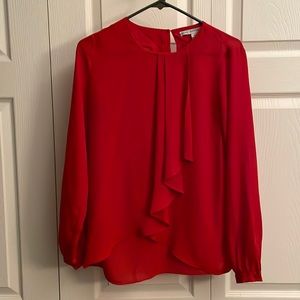 Hyfve red ruffle blouse